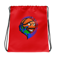 Single Logo Drawstring Bag Red
