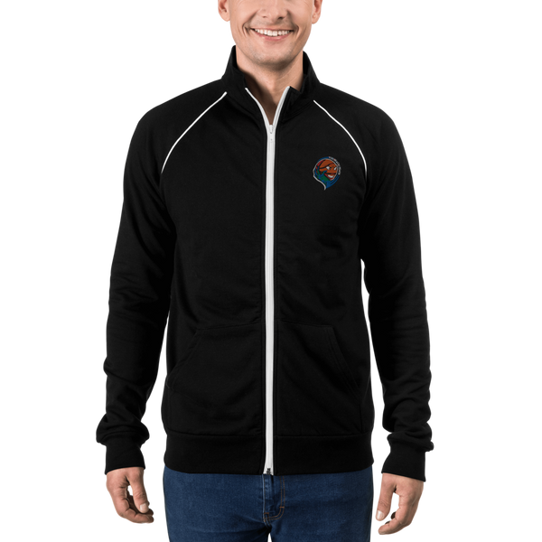 Embroidered Single Logo Piped Fleece Jacket
